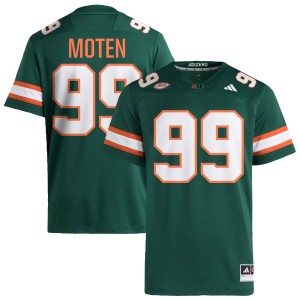 #99 Ahmad Moten Sr. University of Miami Green Mens Jersey Replica College Football 353873-881