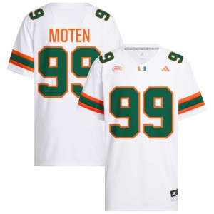 #99 Ahmad Moten Sr. University of Miami White Men Jersey 2025 College Football 213196-510