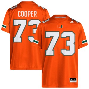 #73 Anez Cooper University of Miami Orange Men Jersey NCAA College Football 138592-431