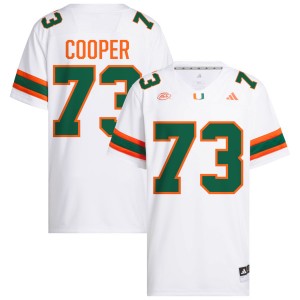 #73 Anez Cooper Miami White Men Jerseys Limited College Football 416612-262
