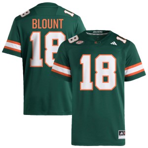#18 Armondo Blount University of Miami Green Men's Jerseys Game College Football 911213-762