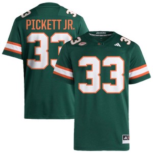 #33 Booker Pickett Jr. University of Miami Green Men's Jersey 2025-26 College Football 413558-259