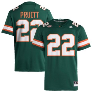 #22 Cam Pruitt Miami Hurricanes Green Men's Jersey Alumni College Football 571820-505