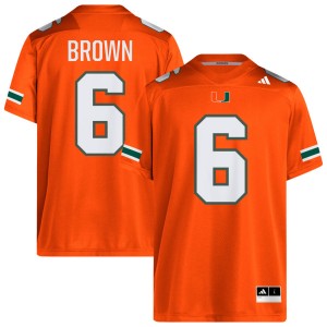 #6 CharMar Brown UMiami Orange Mens Jerseys 2025-26 College Football 345722-269