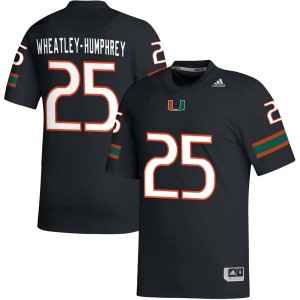 #25 Chris Wheatley-Humphrey Miami Black Men's Jerseys Limited College Football 257995-544