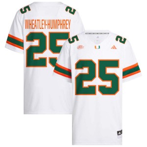 #25 Chris Wheatley-Humphrey The U White Men Jersey Replica College Football 739197-387