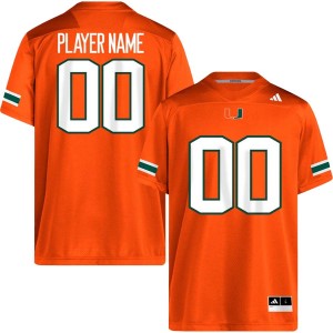 #00 Custom Miami Hurricanes Orange Mens Jersey Alumni College Football 176104-872