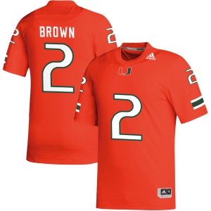 #2 Damari Brown Hurricanes Orange Men Jersey Alumni College Football 686513-486