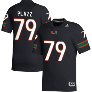 #79 Deryc Plazz Miami Black Mens Jersey Embroidery College Football 991370-593