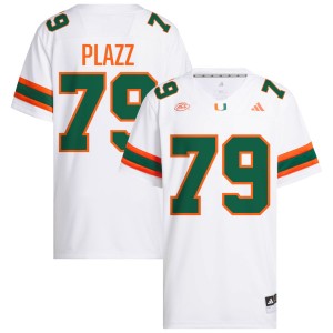 #79 Deryc Plazz The U White Men's Jerseys NCAA College Football 268147-186