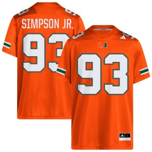 #93 Donta Simpson Miami Orange Men's Jerseys Alumni College Football 400933-366