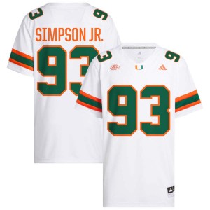 #93 Donta Simpson The U White Men Jerseys 2025-26 College Football 739719-880