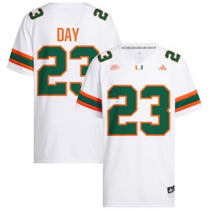#23 Dylan Day University of Miami White Mens Jerseys High School College Football 537850-684