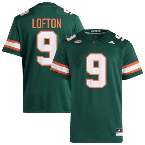 #9 Elija Lofton Miami Green Mens Jerseys Alumni College Football 627155-469