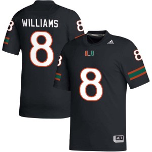 #8 Emory Williams Miami Hurricanes Black Men's Jerseys 2025-26 College Football 277421-289
