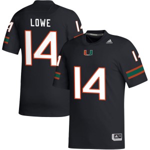 #14 Hayden Lowe UM Black Men's Jersey University College Football 481427-444