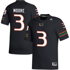 #3 Joshua Moore Miami Hurricanes Black Mens Jersey Alumni College Football 808023-914
