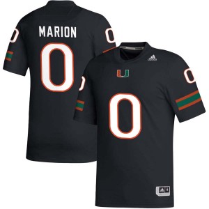 #0 Keelan Marion The U Black Men's Jersey University College Football 547607-424