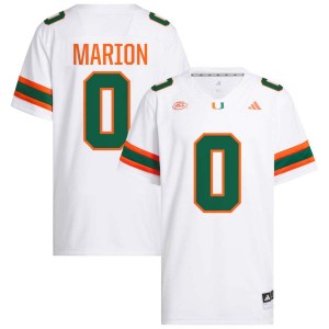 #0 Keelan Marion UM White Men Jersey NCAA College Football 730500-978