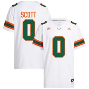 #0 Keionte Scott The U White Men's Jersey High School College Football 820501-201
