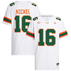 #16 Luke Nickel Miami White Men's Jerseys 2025 College Football 718938-311
