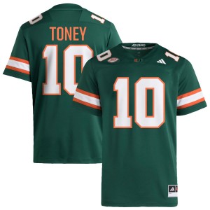#10 Malachi Toney Hurricanes Green Men's Jerseys High School College Football 142973-590