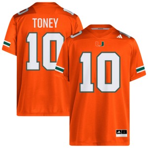 #10 Malachi Toney University of Miami Orange Men's Jersey 2025 College Football 986300-515