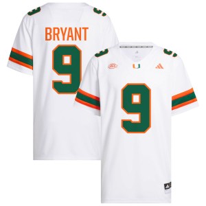 #9 Malik Bryant Miami White Men's Jersey 2025 College Football 253966-389
