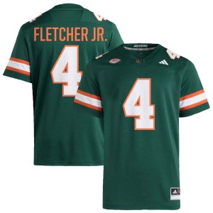 #4 Mark Fletcher Jr. Hurricanes Green Men Jersey Embroidery College Football 928869-431