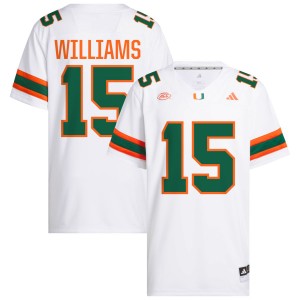 #15 Markeith Williams UM White Mens Jersey Replica College Football 673861-625
