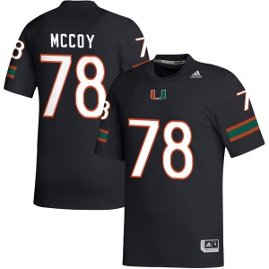 #78 Matthew McCoy UMiami Black Men Jersey Game College Football 767788-502