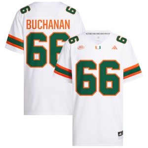 #66 Max Buchanan Miami Hurricanes White Mens Jerseys High School College Football 606738-862
