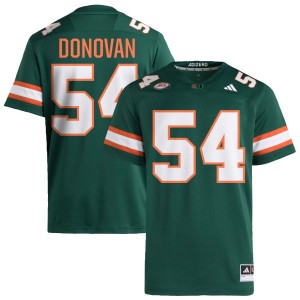 #54 Michael Donovan Miami Hurricanes Green Men's Jersey Stitched College Football 422046-750