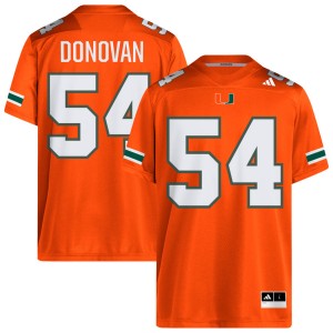 #54 Michael Donovan Hurricanes Orange Men's Jerseys 2025 College Football 168484-132