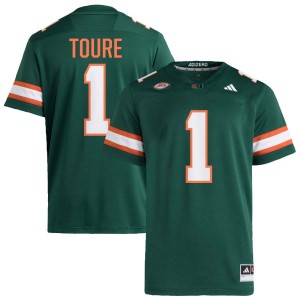 #1 Mohamed Toure Miami Hurricanes Green Men Jerseys Official College Football 594882-807