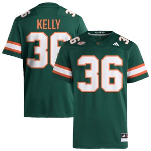 #36 Nick Kelly Miami Green Men Jerseys Embroidery College Football 716138-797