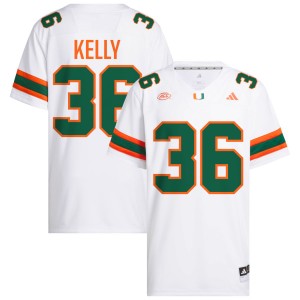 #36 Nick Kelly UM White Mens Jersey 2025 College Football 340129-467