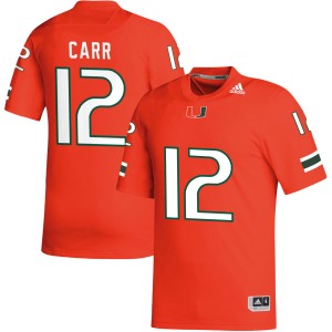 #12 Ny Carr Miami Orange Men's Jerseys NCAA College Football 439480-305