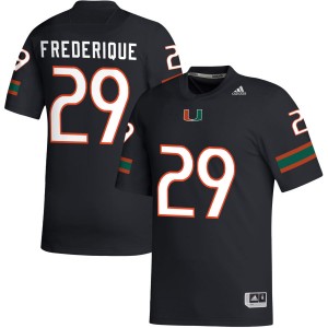 #29 OJ Frederique Jr. University of Miami Black Men's Jerseys Alumni College Football 338169-916