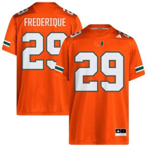 #29 OJ Frederique Jr. University of Miami Orange Men Jersey Official College Football 373364-388