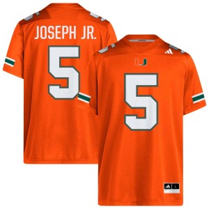 #5 Ray Ray Joseph Jr. Hurricanes Orange Men's Jerseys Limited College Football 537179-660
