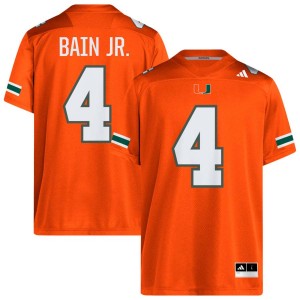 #4 Rueben Bain Jr. UMiami Orange Men's Jersey Embroidery College Football 881564-134