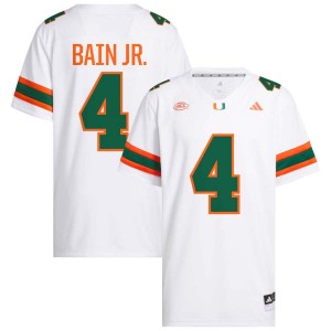 #4 Rueben Bain Jr. UM White Men's Jerseys Official College Football 478146-394