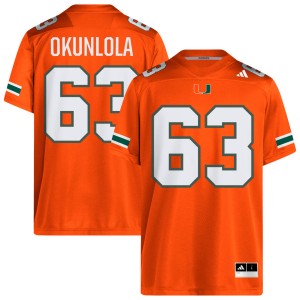 #63 Samson Okunlola Miami Orange Men Jersey Limited College Football 752929-263
