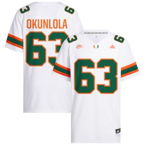 #63 Samson Okunlola The U White Men's Jersey University College Football 424974-774