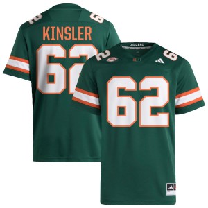 #62 Tommy Kinsler IV UM Green Men's Jerseys Game College Football 391624-205
