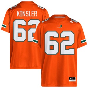 #62 Tommy Kinsler IV Miami Hurricanes Orange Men's Jersey 2025-26 College Football 318723-962
