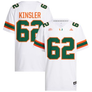 #62 Tommy Kinsler IV The U White Mens Jerseys Player College Football 319904-928