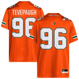 #96 Tucker Tevepaugh University of Miami Orange Mens Jerseys Alumni College Football 795092-225