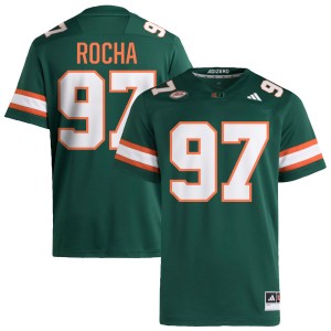 #97 Will Rocha Miami Green Men's Jerseys NCAA College Football 828549-417